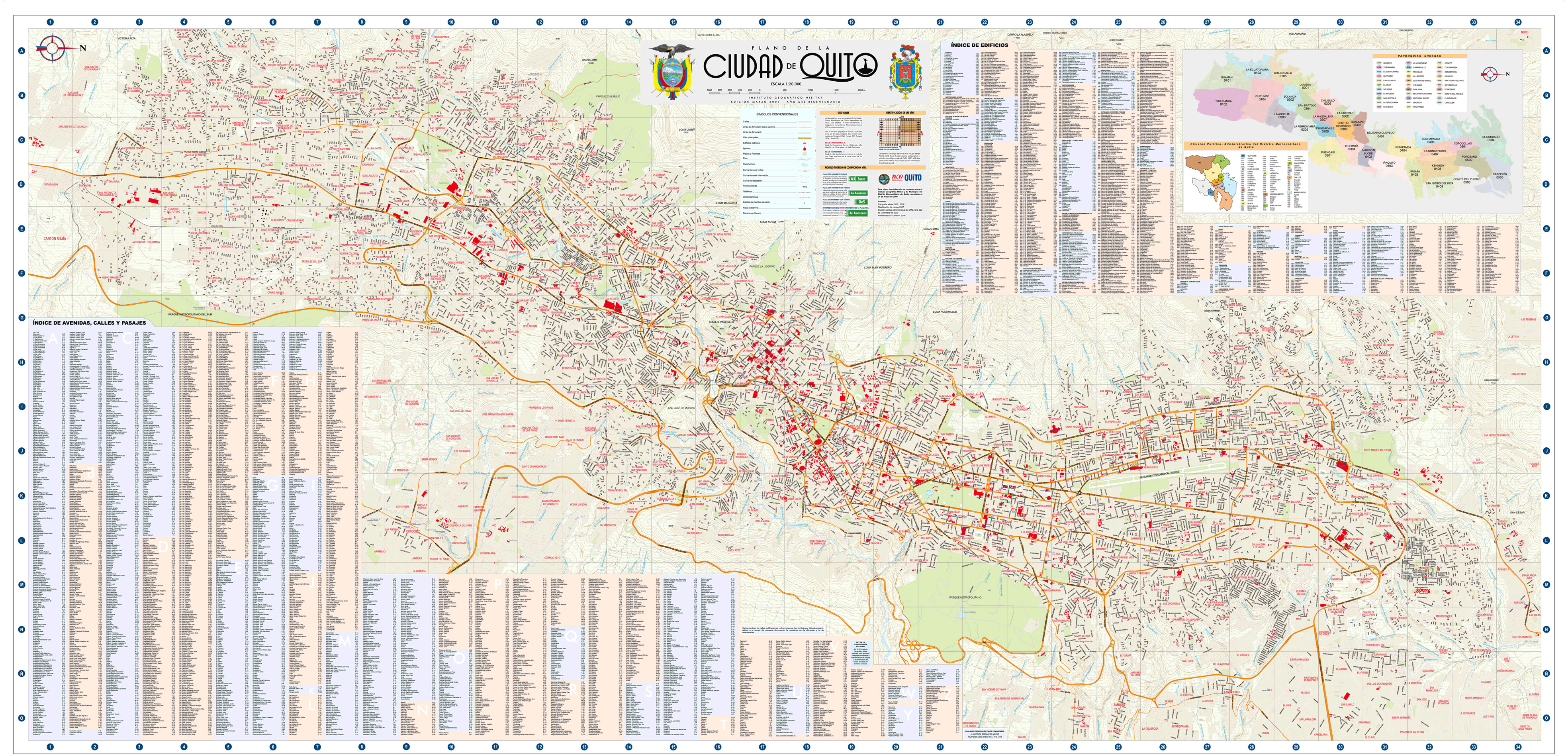 Ecuador Quito Map